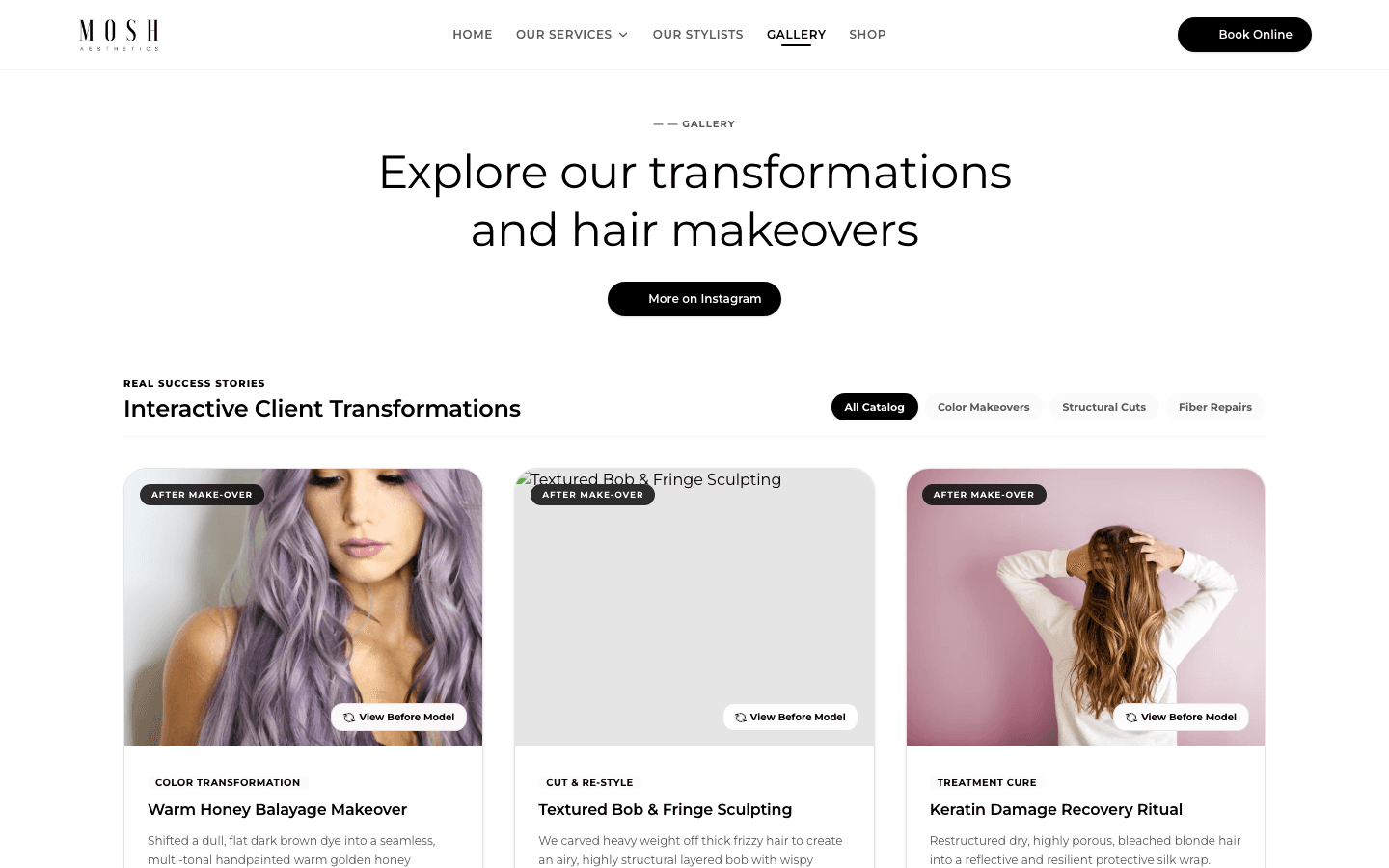 Mosh Aesthetics gallery page